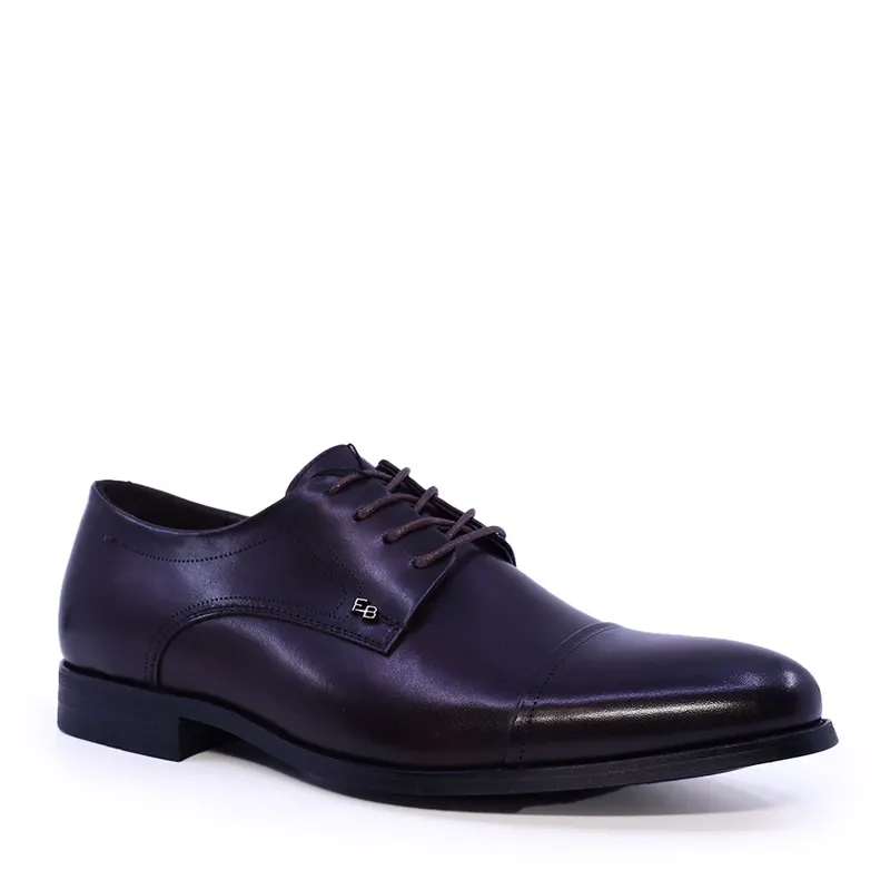 Pantofi derby bărbați Enzo Bertini maro din piele naturală 1149BP1160M — imaginea 2