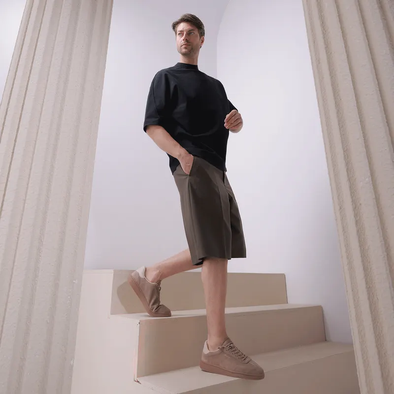 Sneakers bărbați Gant linia Cuzmo maro din piele întoarsă 1741BP633204VM — imaginea 2