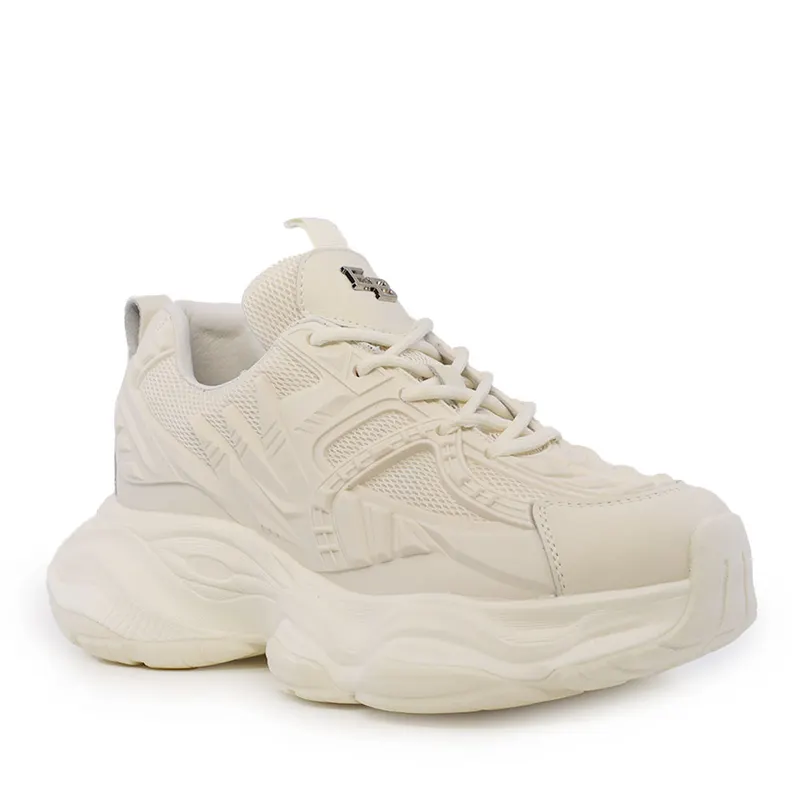 Sneaker femei Enzo Bertini bej din piele și textil 3861DP281BE — imaginea 2