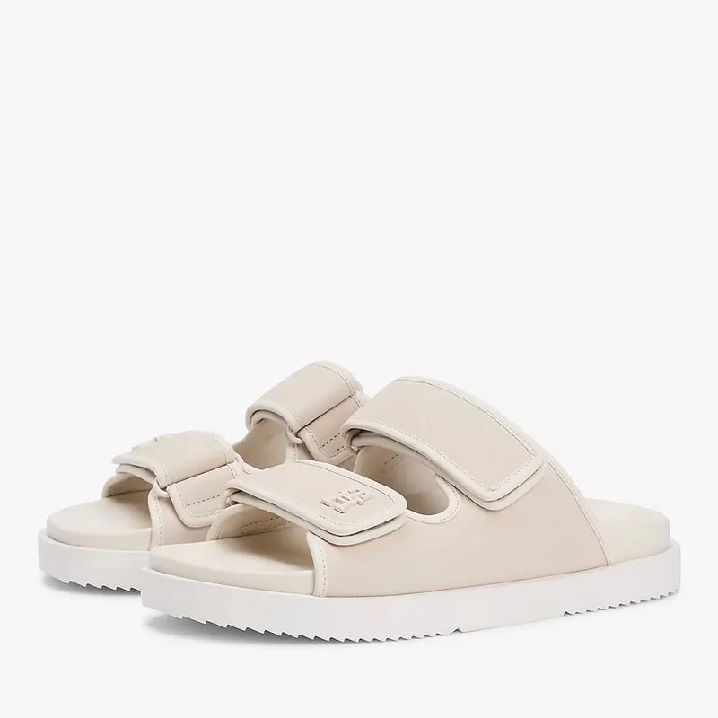 Saboți femei Tommy Hilfiger ivoire din piele 3411DST9298IV — imaginea 2