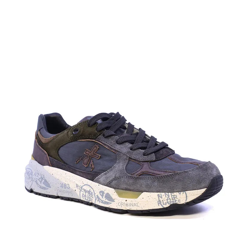 Sneakers bărbați Premiata Mase gri din piele și textil 1692BP8427GR — imaginea 2