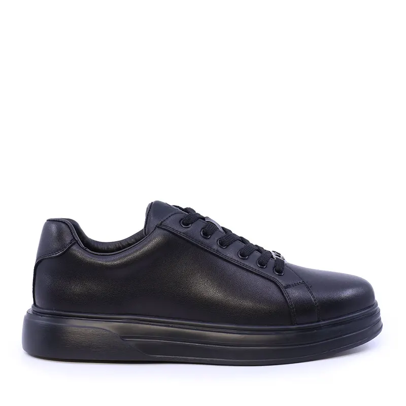 Sneakers ușori bărbați Luca di Gioia negri din piele 3912BP792N