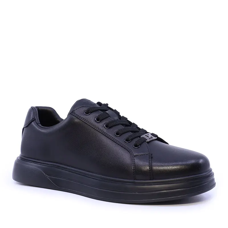 Sneakers ușori bărbați Luca di Gioia negri din piele 3912BP792N — imaginea 2