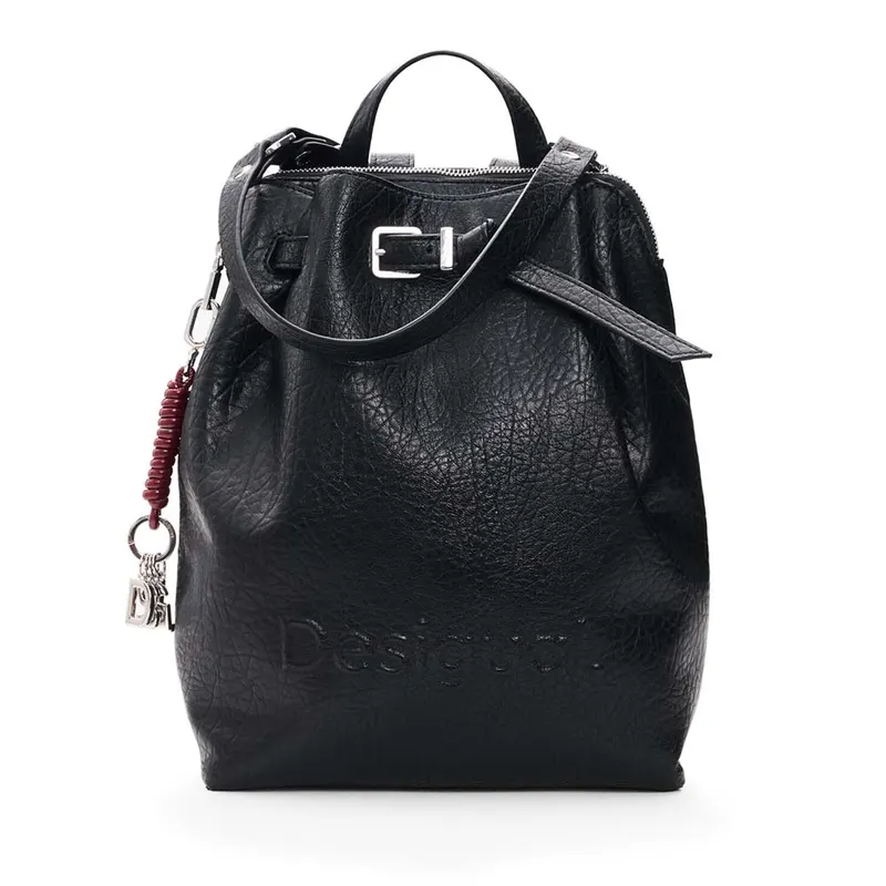Rucsac femei DESIGUAL negru cu logo 2182RUCSSAKP05N