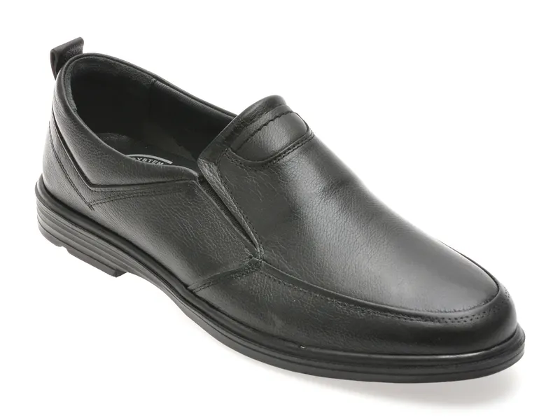 Mocasini SHOWMAN negri, SH8502, din piele naturala