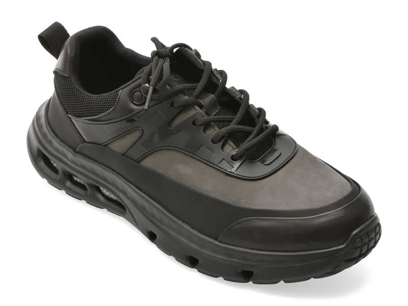Pantofi sport EPICA negri, 703302, din piele naturala