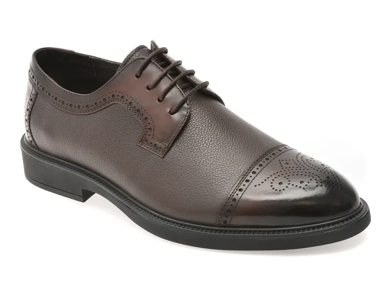 Pantofi eleganti maro, 30008, din piele naturala