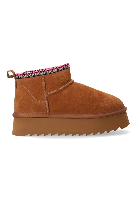 Ghete flatform din piele intoarsa fara inchidere