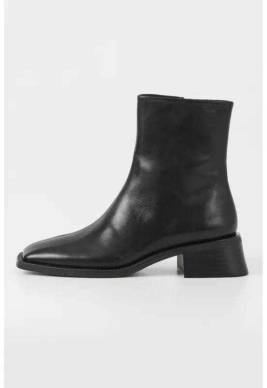 Ghete de piele cu varf patrat Blanca - Negru