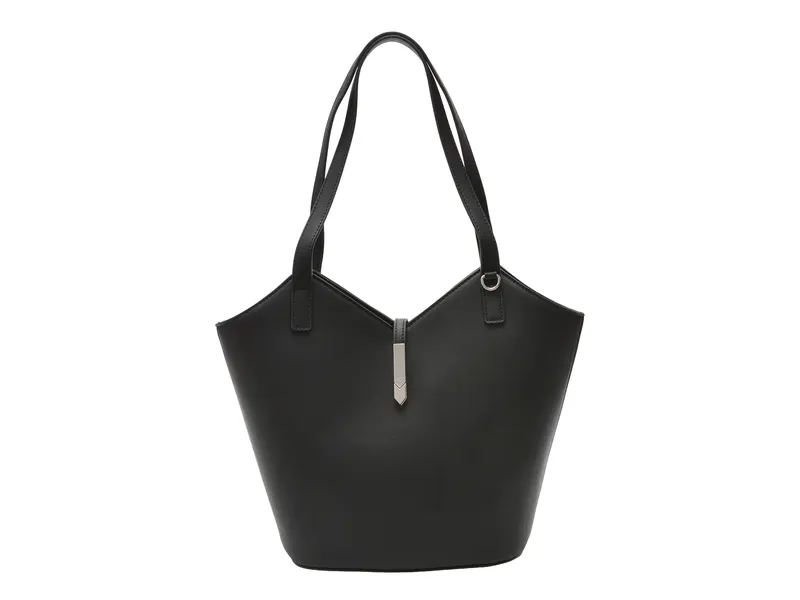 Geanta neagra, HERMITTE 001, din piele ecologica
