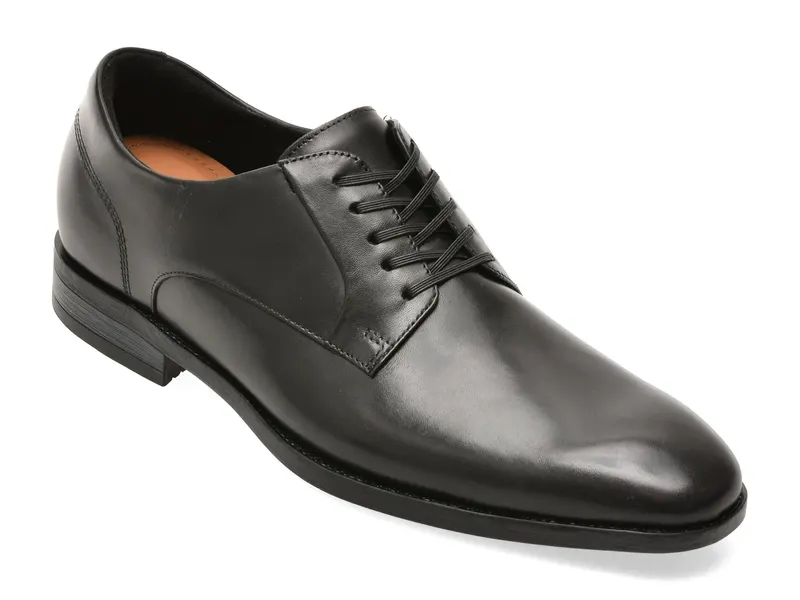 Pantofi eleganti negri, TEODORO 001, din piele naturala