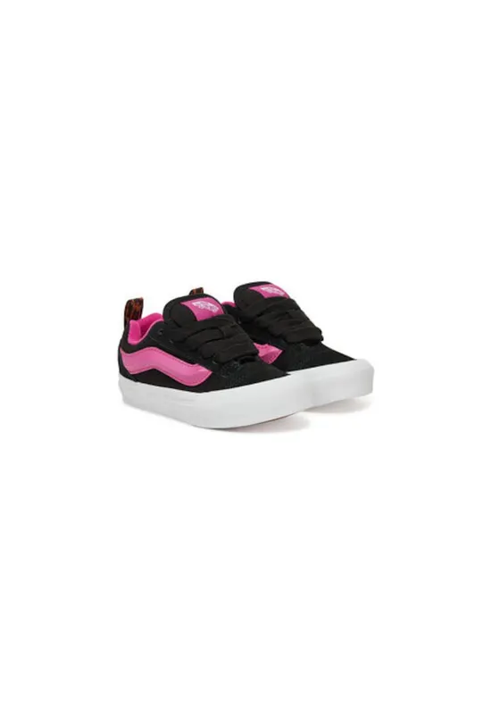 Pantofi copii - piele naturala - negru/roz