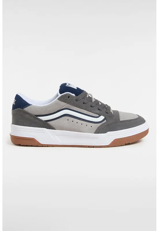 Pantofi sport low-cut din piele intoarsa - Gri deschis/Gri inchis/Bleumarin