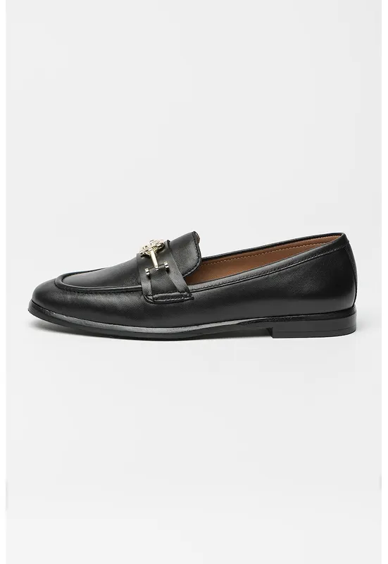 Pantofi loafer din piele cu model uni Helyan - Negru