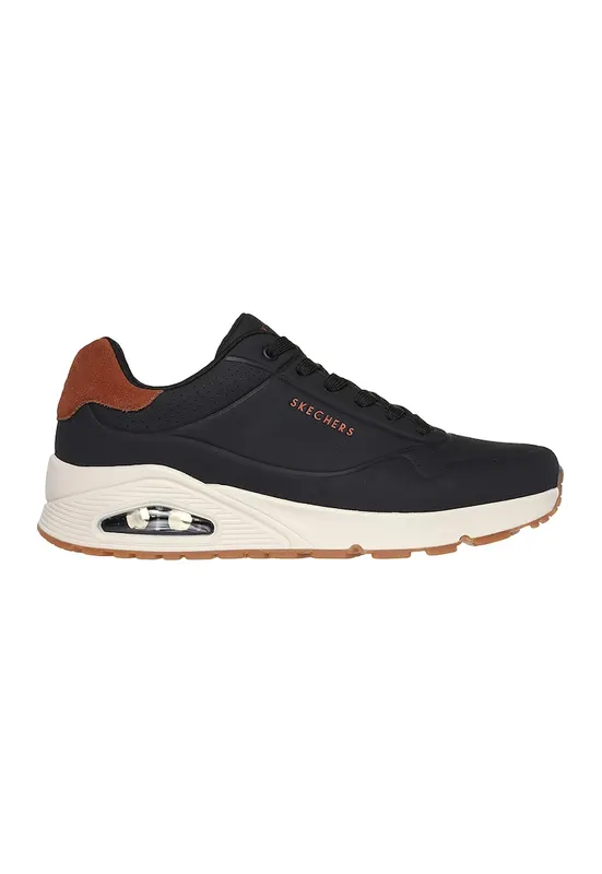 Pantofi sport cu insertii de piele intoarsa Uno-Suited On Air - Alb/Negru
