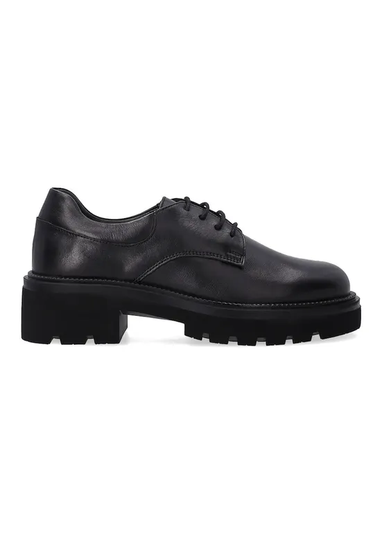 Pantofi casual din piele naturala cu toc