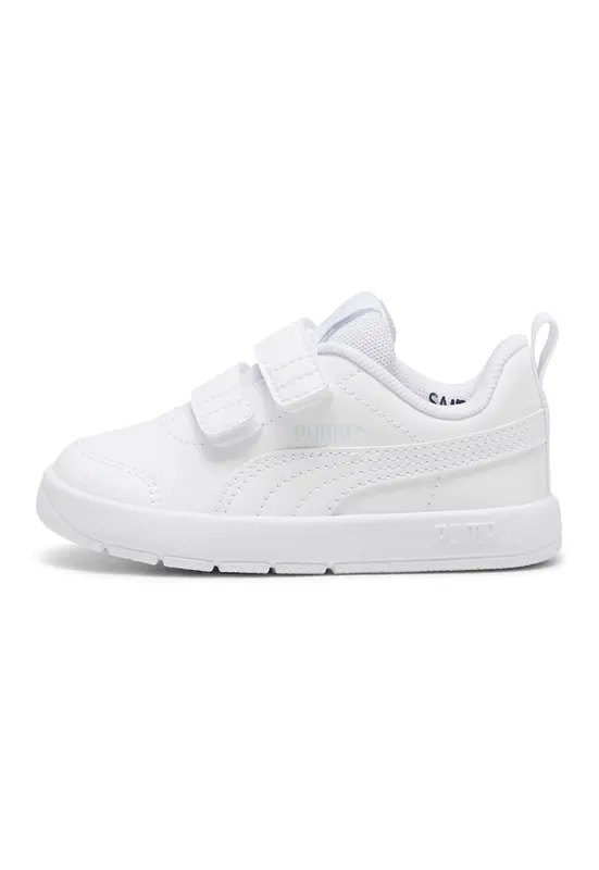 Pantofi sport Courtflex din piele ecologica cu velcro - Alb