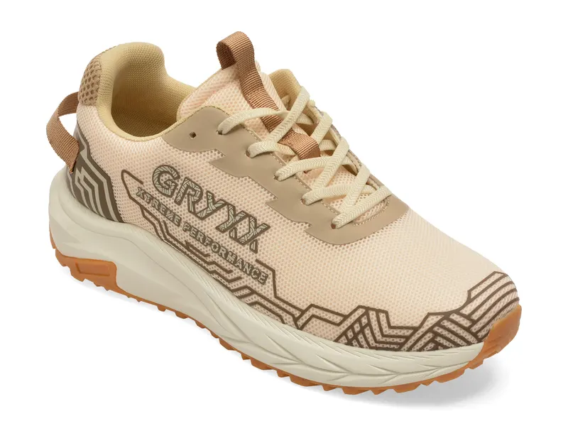 Pantofi sport bej, KD031, din material textil