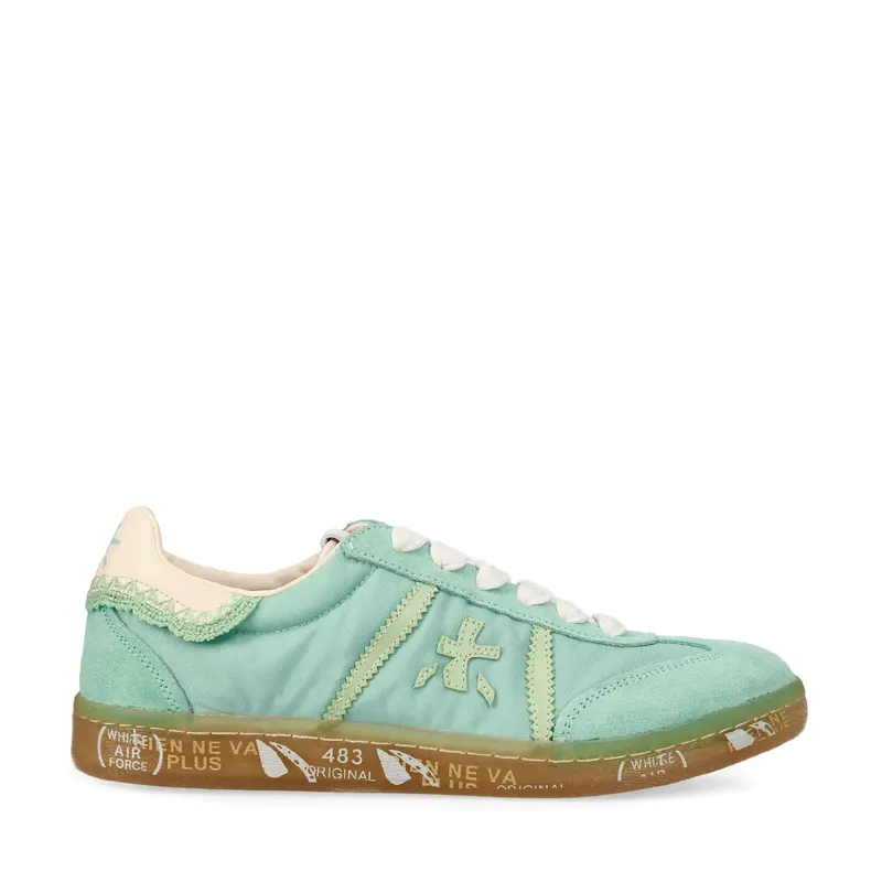 Sneakers femei Premiata Bonnie D turcoaz din piele și textil 1699DP7352VTU