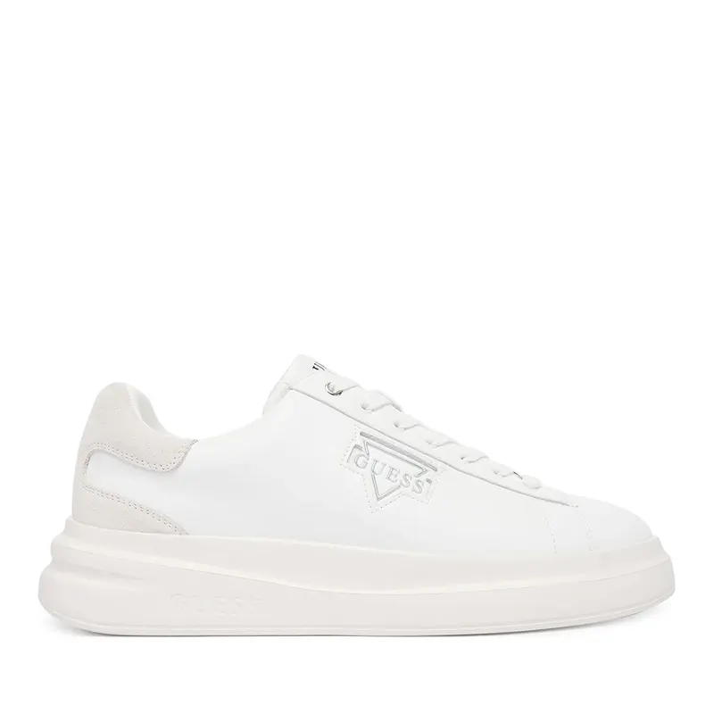 Sneakers bărbați Guess Elban albi din piele 921bpfmfbanlel12a