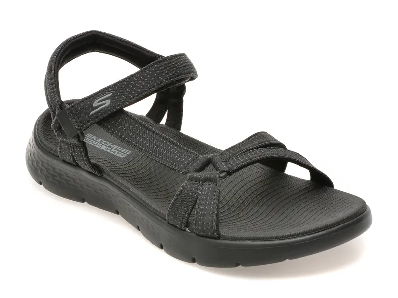 Sandale SKECHERS negre, GO WALK FLEX SANDAL, din material textil