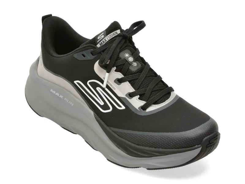 Pantofi sport SKECHERS negri, MAX RUN, din material textil