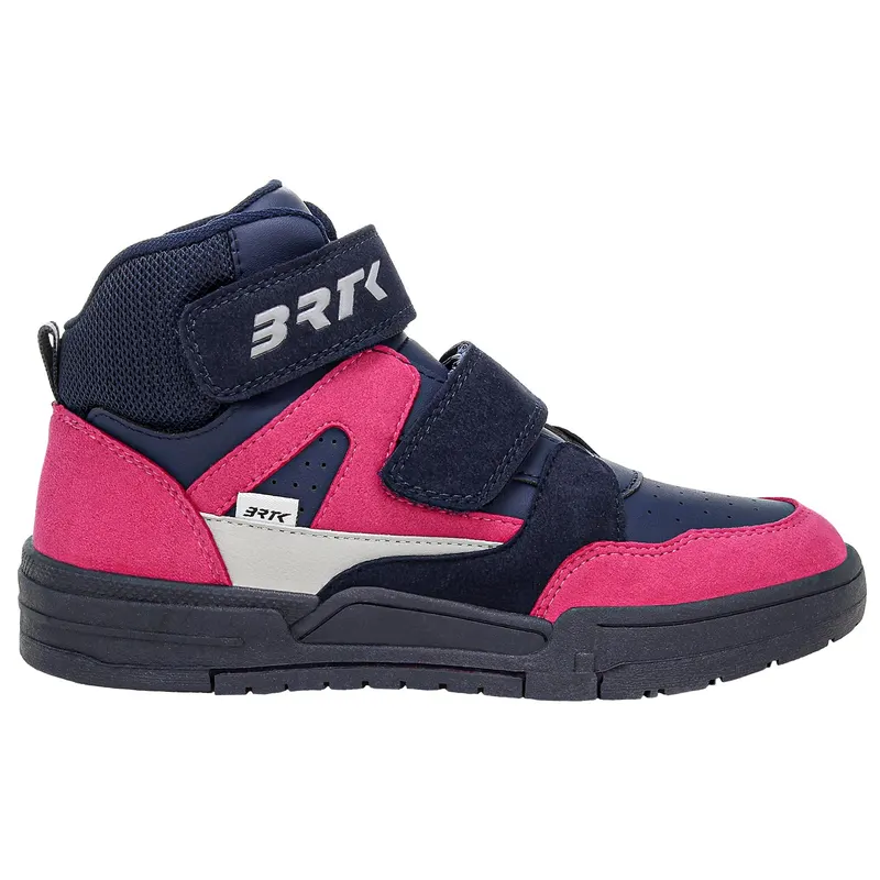 Botine bleumarin-roz pentru fetițe din microfibră și material textil BARTEK 88000-16