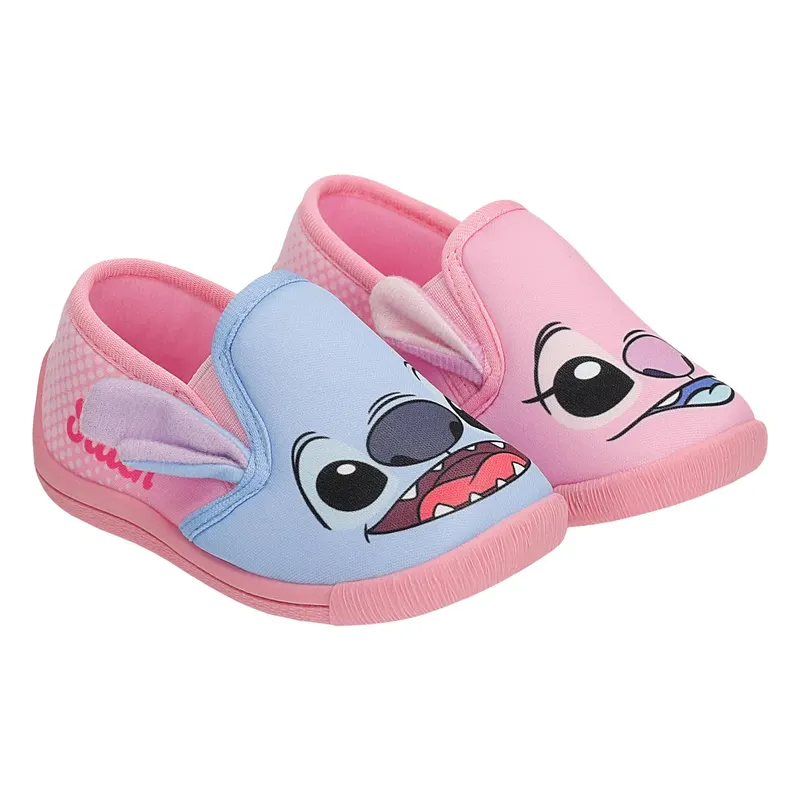 Papuci de casă roz-albaștri Stitch și Angel BARTEK 87852-11