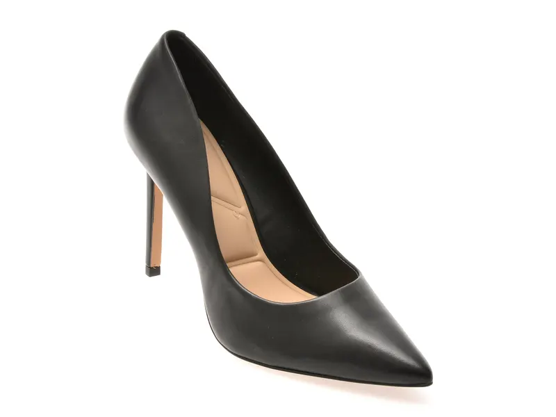 Pantofi eleganti negri, STESSY 2.0, din piele naturala