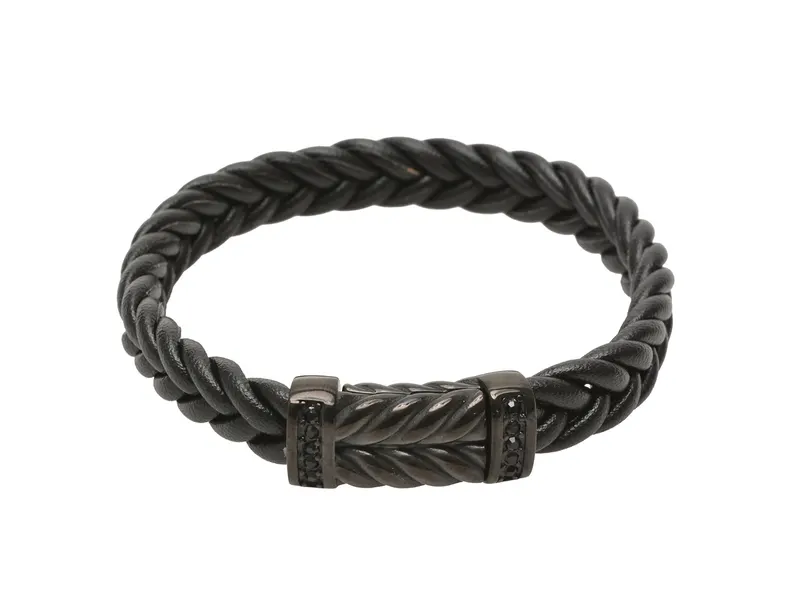 Bratara negre, MAYSON 001, din piele ecologica