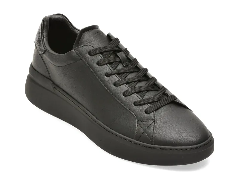 Pantofi sport negri, TODDY 008, din piele ecologica