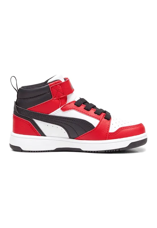 Pantofi sport mid-cut cu velcro Rebound V6 - Rosu/Alb/Negru