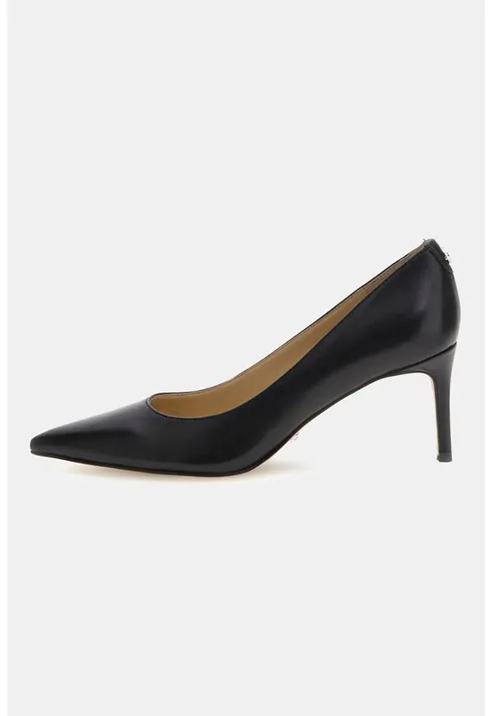 Pantofi de piele cu varf ascutit - Negru