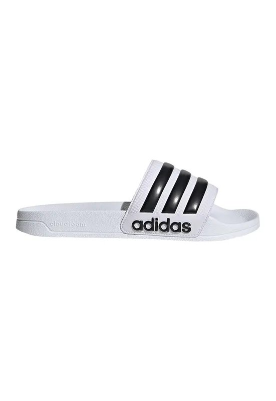 Papuci cu logo Adilette - Alb