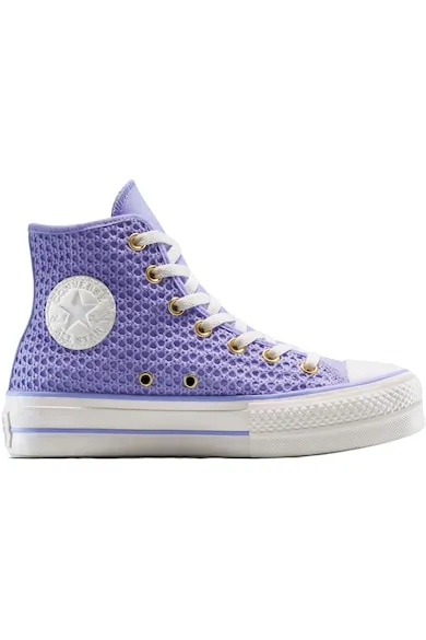Tenisi Chuck Taylor All Star cu platforma ridicata din tricot - Albastru