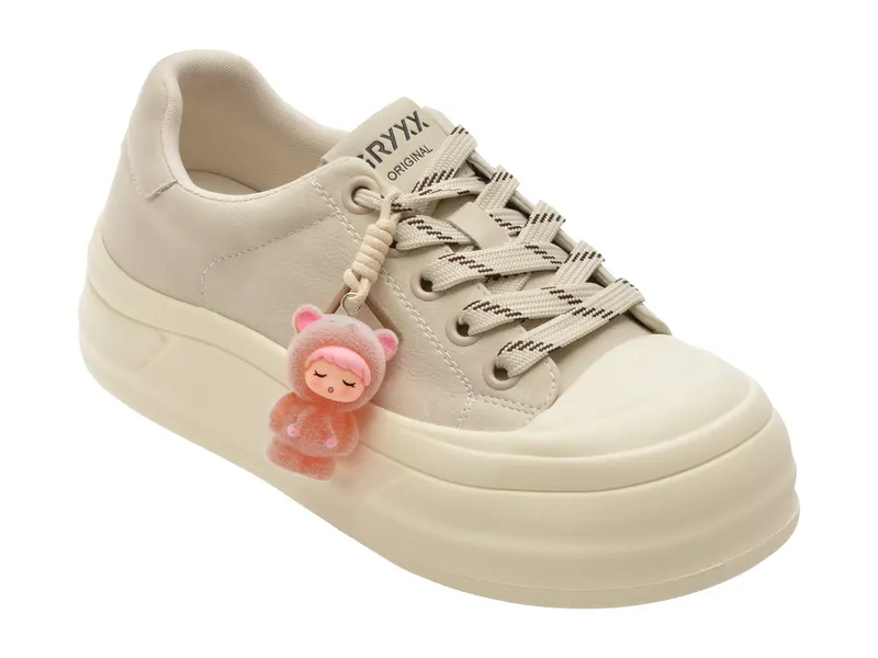Pantofi sport bej, 1950, din piele naturala