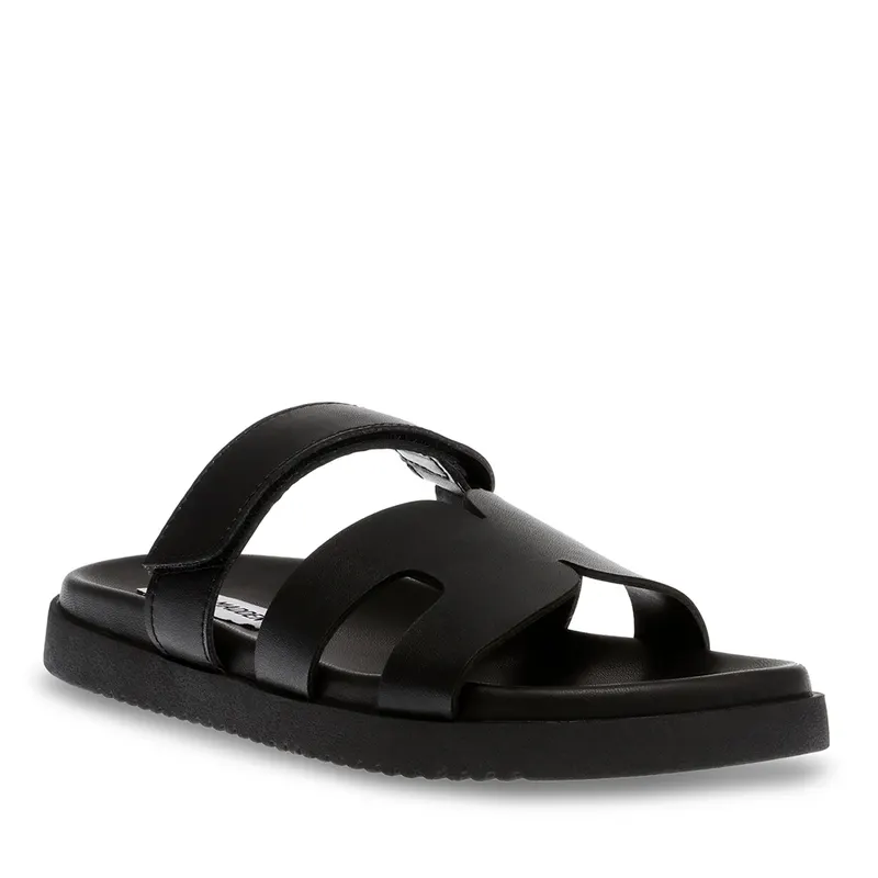 Saboți bărbați Steve Madden negri din piele 1479BSTMANUN — imaginea 2