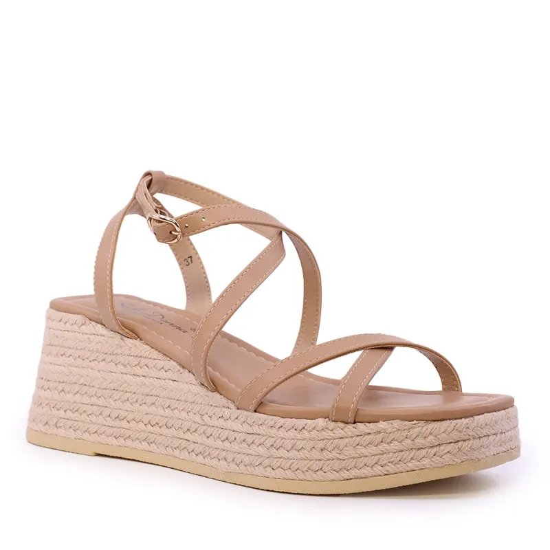 Sandale cu platformă femei Solo Donna bej 2549DS8620BE — imaginea 2