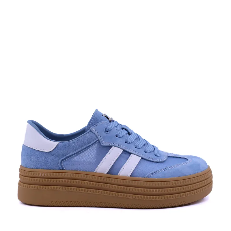 Sneakers femei Luca di Gioia albaștri din piele întoarsă și textil 1291DPF6100VAZ