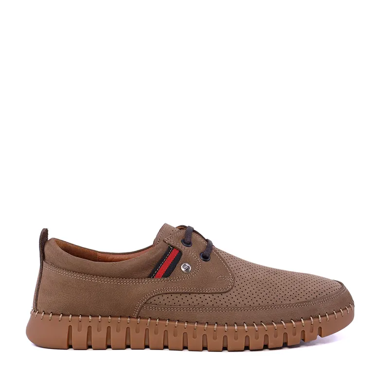 Pantofi cu talpă cusută bărbați Thezeus taupe din piele 2101BPF74180TA