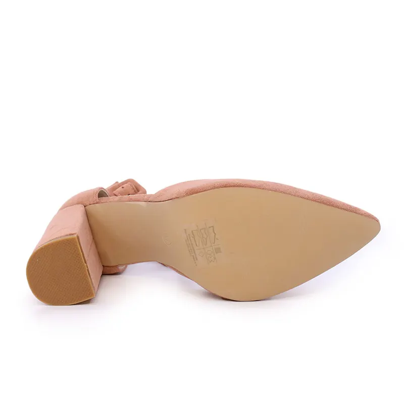 Pantofi decupați cu toc gros femei Solo Donna maro deschis 1161DD8100VMD — imaginea 2