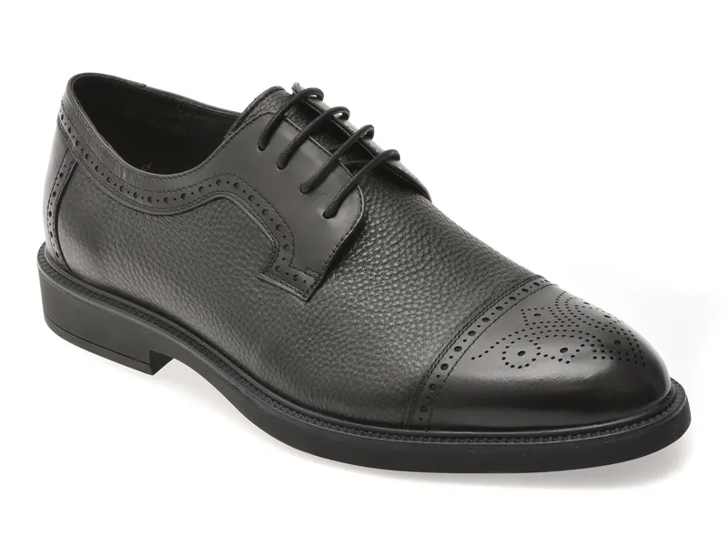 Pantofi eleganti negri, 30008, din piele naturala