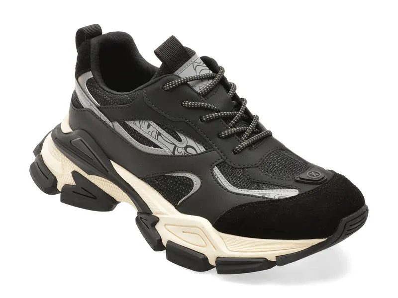 Pantofi sport GRYXX negri, 11003, din piele naturala