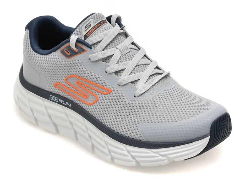 Pantofi sport SKECHERS gri, MAX FLEX, din material textil