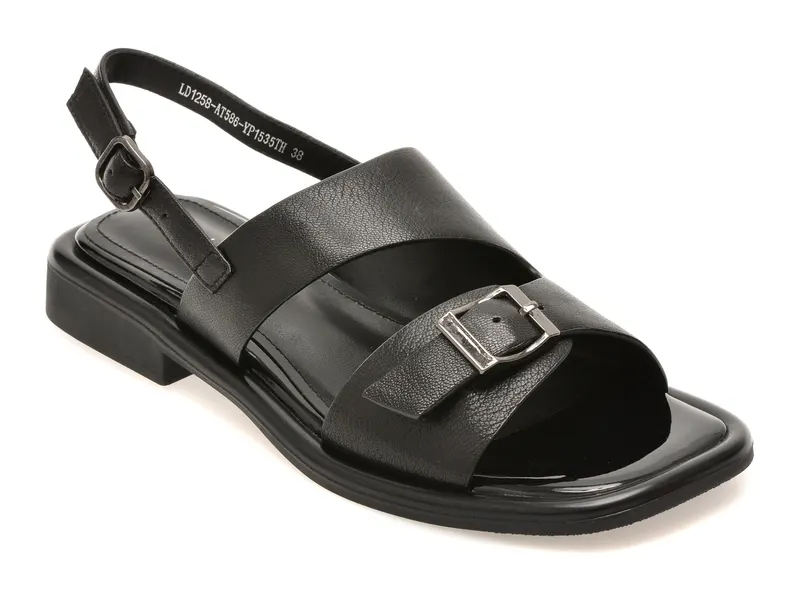 Sandale EPICA negre, LD1258, din piele naturala