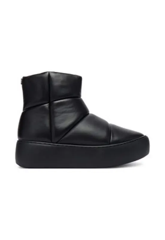 Ghete dama pana la glezna - Hogl - 305666475 - piele naturala - negru