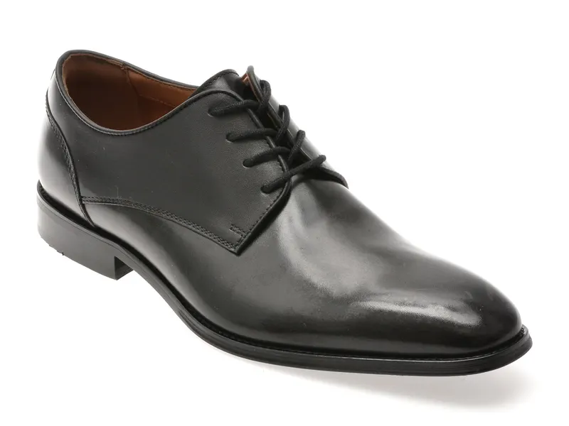 Pantofi eleganti negri, ALLEGRO 001, din piele naturala