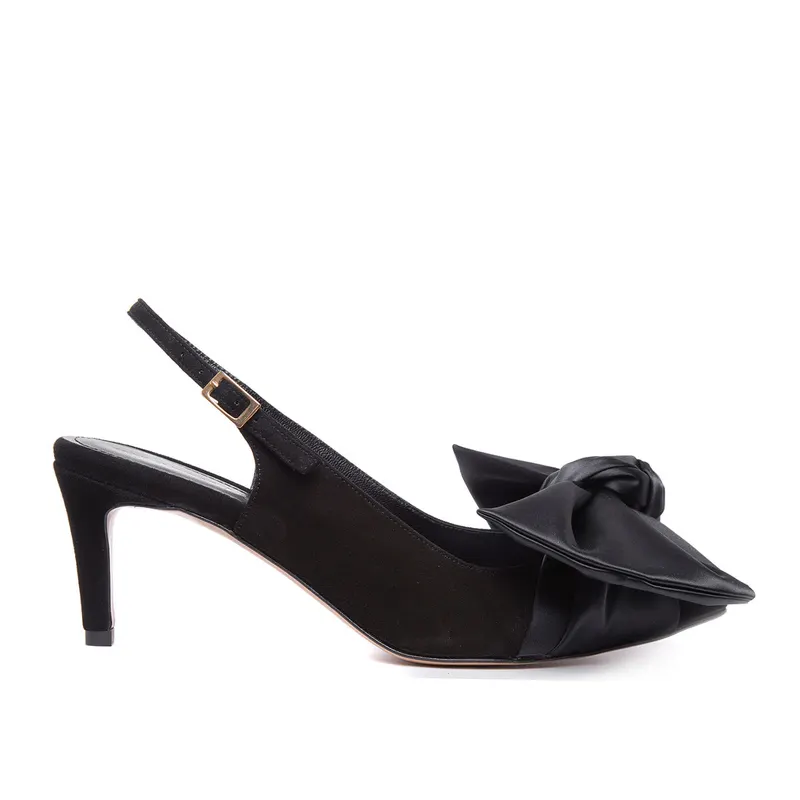 Pantofi Vesa, Piele Intoarsa, Negri