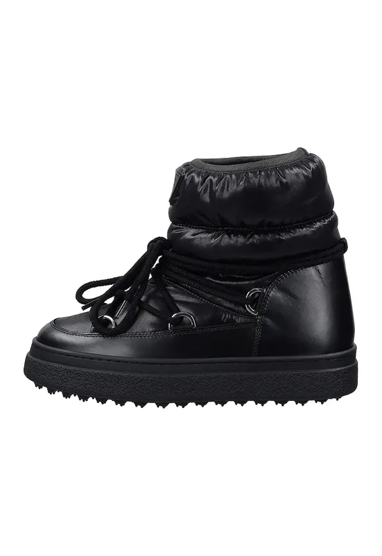 Ghete flatform cu sireturi Snowhill - Negru