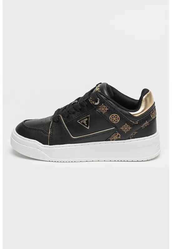 Pantofi sport cu imprimeu logo - Auriu/Negru